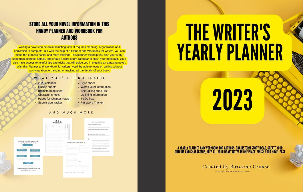 The Writer's Yearly Planner 2023