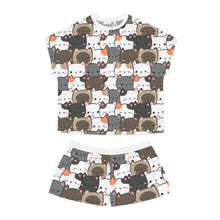 Load image into Gallery viewer, Cute Cats Closeup Women&#39;s Short Pajama Set (AOP)
