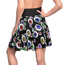 Load image into Gallery viewer, Goth Fashion Eyeballs Everywhere Women&#39;s Skater Skirt
