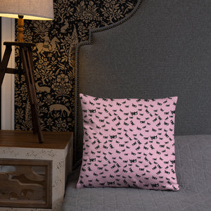 Pastel Goth Skeleton Cats Basic Pillow