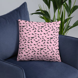 Pastel Goth Skeleton Cats Basic Pillow