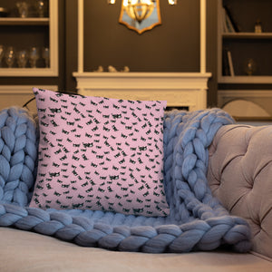 Pastel Goth Skeleton Cats Basic Pillow