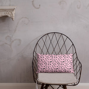 Pastel Goth Skeleton Cats Basic Pillow