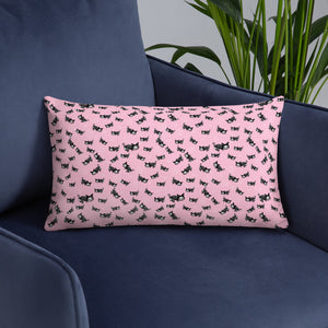 Pastel Goth Skeleton Cats Basic Pillow