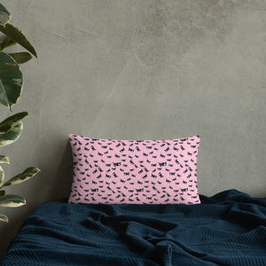 Pastel Goth Skeleton Cats Basic Pillow