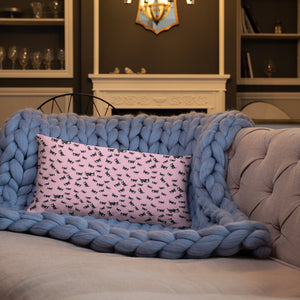Pastel Goth Skeleton Cats Basic Pillow