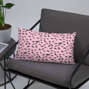 Pastel Goth Skeleton Cats Basic Pillow