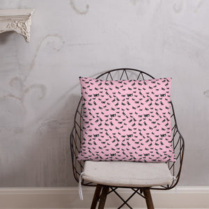 Pastel Goth Skeleton Cats Basic Pillow