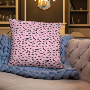 Pastel Goth Skeleton Cats Basic Pillow