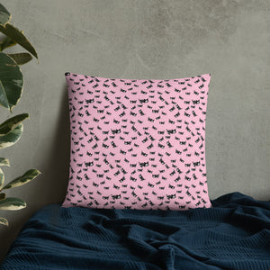 Pastel Goth Skeleton Cats Basic Pillow