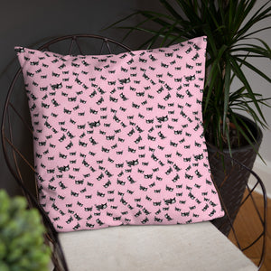 Pastel Goth Skeleton Cats Basic Pillow