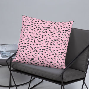 Pastel Goth Skeleton Cats Basic Pillow