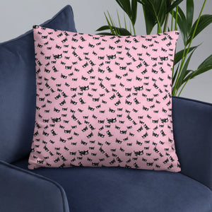 Pastel Goth Skeleton Cats Basic Pillow