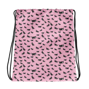 Pastel Goth Skeleton Cats Drawstring bag