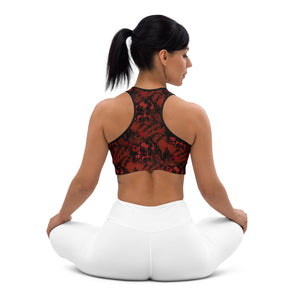 Blood Splatter Padded Sports Bra