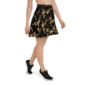 Ouija and Skulls Skater Skirt