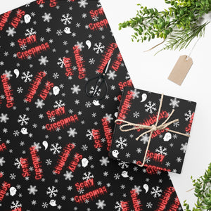 Scary Creepmas Christmas Wrapping Paper for People Who Love Halloween