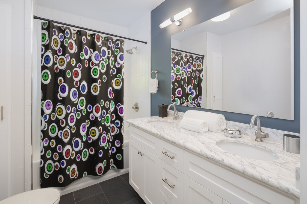 Eyeballs Everywhere Goth Home Decor Halloween Shower Curtains