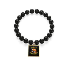 Load image into Gallery viewer, Happy Halloween Scary Pumpkin Matte Onyx Bracelet
