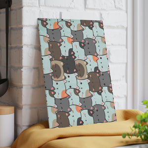 Cute Cats Closeup Glass Cutting Board: Infuse Your Kitchen with Feline Flair! 🐾🍽️