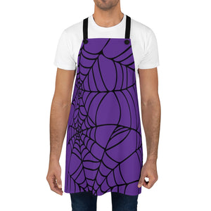 Halloween Purple with Spider Webs Apron For Arting or Cooking