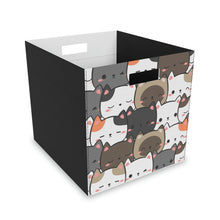 Load image into Gallery viewer, Cute Cats Closeup Felt Storage Box
