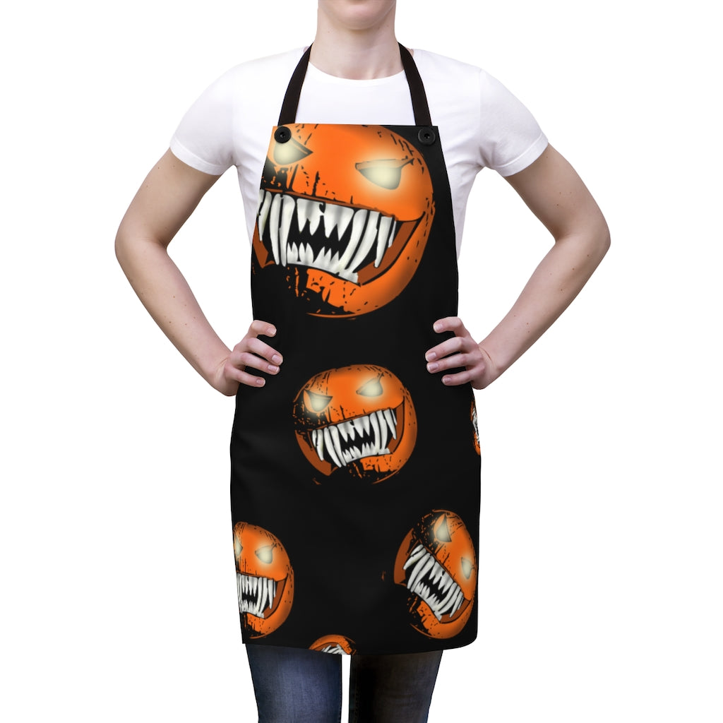 Scary Creepy Halloween Pumpkin Apron For Art or Cooking