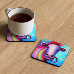Rainbow Cow Cork-back coaster For cups