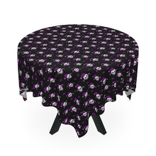 Load image into Gallery viewer, Christmas Skulls and Candy Canes black and purple Tablecloth
