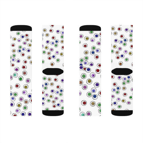 Halloween Eyeballs Everywhere Goth Socks