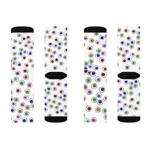 Halloween Eyeballs Everywhere Goth Socks