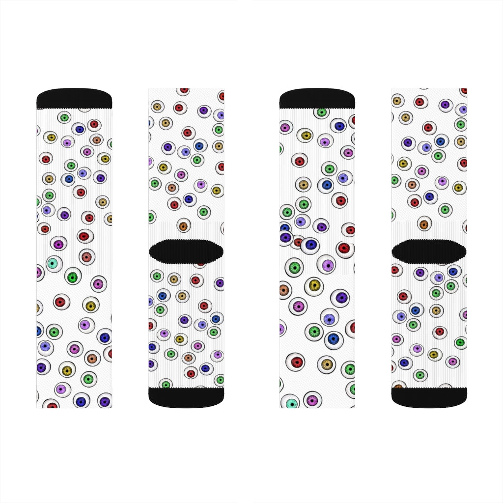 Halloween Eyeballs Everywhere Goth Socks