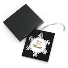 Load image into Gallery viewer, Have a very Spooky Christmas Pewter Snowflake Ornament Perfect For Gothmas
