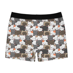 Cute Cats Closeup Men's Boxer Briefs (AOP)