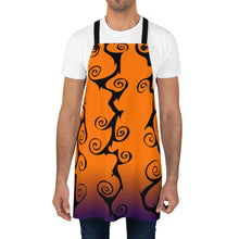 Load image into Gallery viewer, Halloween Orange and Black Swirls Cooking Apron
