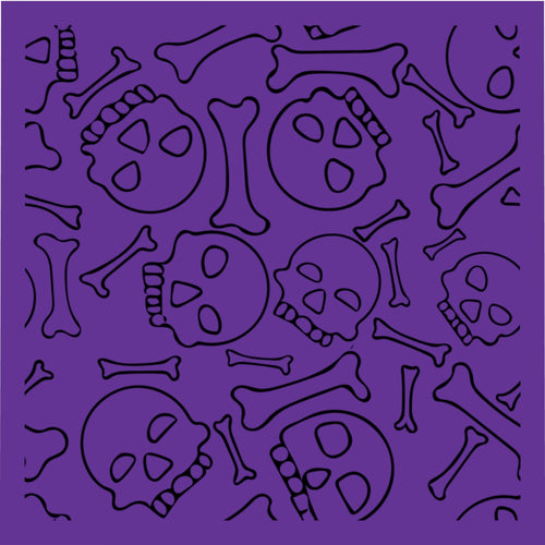 Goth Home Decor Purple Skull and Bones Pattern Microfiber Duvet Cover
