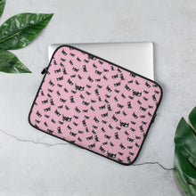 Load image into Gallery viewer, Pastel Goth Skeleton Cats Laptop Sleeve

