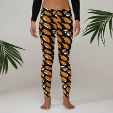 Load image into Gallery viewer, Black Leggings with Sushi Pattern
