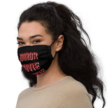 Load image into Gallery viewer, Horror Movie Junkie Premium face mask Great Gift for Horror Fans
