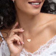 Load image into Gallery viewer, I&#39;ll Swallow Your Soul Engraved Silver Heart Necklace
