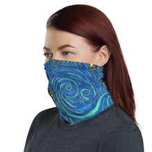 Load image into Gallery viewer, Starry Kitties Parody of Starry Night Neck gaiter Mask
