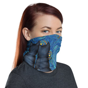 Starry Kitties Parody of Starry Night Neck gaiter Mask