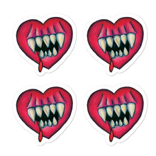 Load image into Gallery viewer, Goth Bullet Journal Eat Your Heart Out 4 Pack Bubble-free stickers

