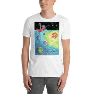 Octopus Fishing For a Spaceship Short-Sleeve Unisex T-Shirt