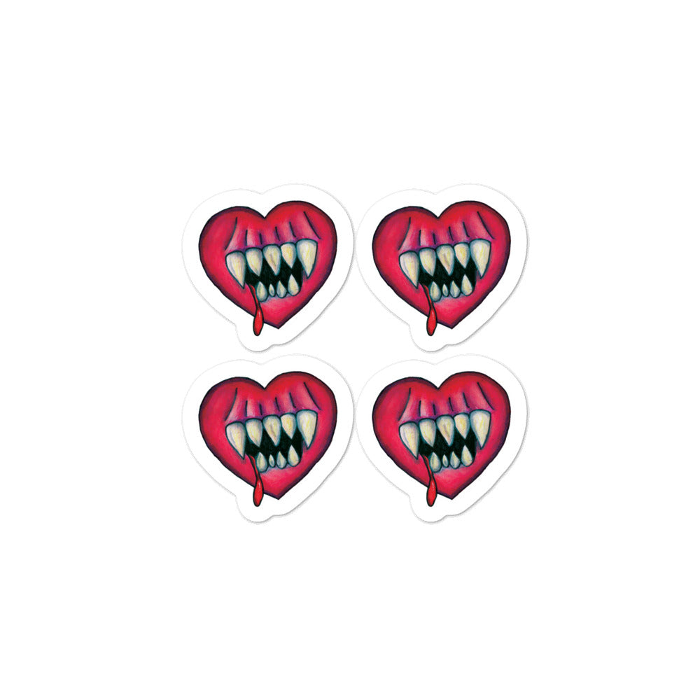 Goth Bullet Journal Eat Your Heart Out 4 Pack Bubble-free stickers