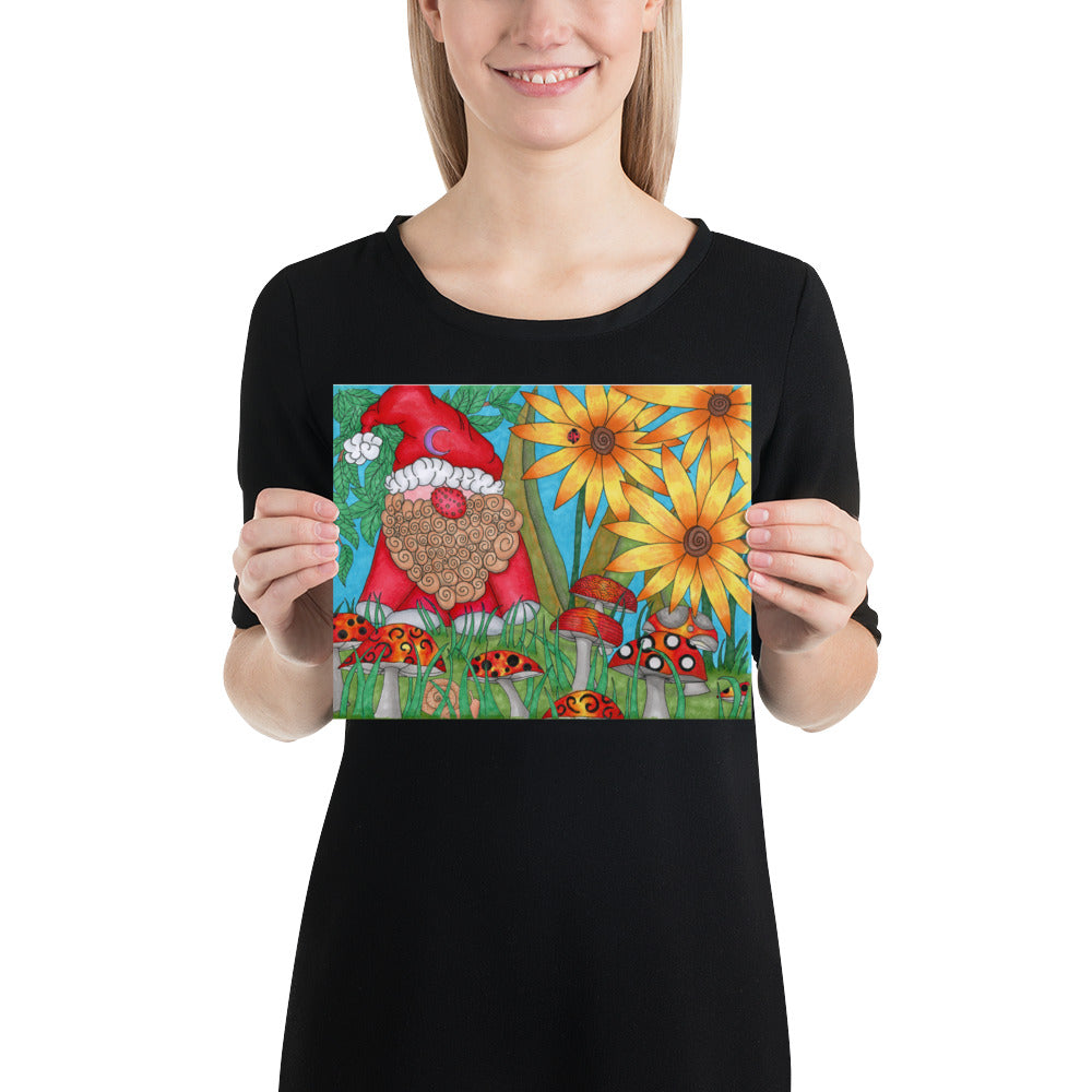 The Gnome Art Print by Roxanne Crouse Photo paper poster
