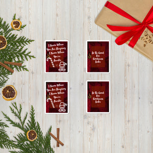 Creepy Christmas Santa Quote Bubble-free stickers