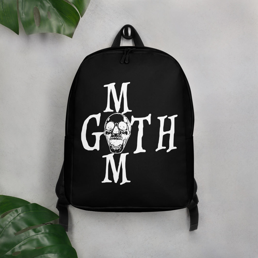 Goth Mom on Black Minimalist Backpack