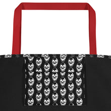 Load image into Gallery viewer, Summer Goth Black With Skull Pattern Beach Bag
