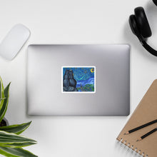 Load image into Gallery viewer, Bullet Journal Starry Kitties Parody of Starry Night Bubble-free stickers
